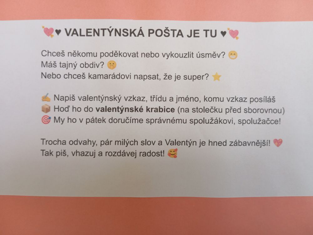 VALENTÝNSKÁ POŠTA 